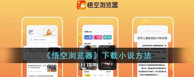 《悟空浏览器》下载小说方法