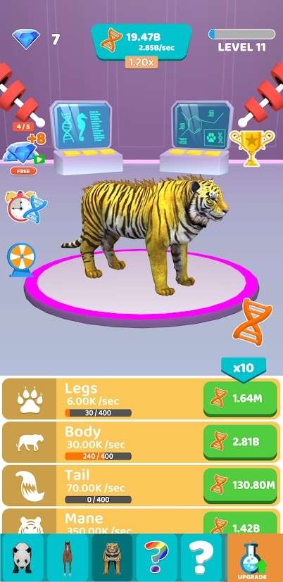 空闲动物进化图4