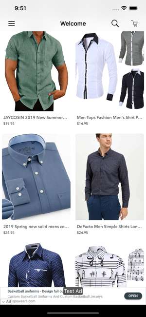 男士衬衫店服装图1